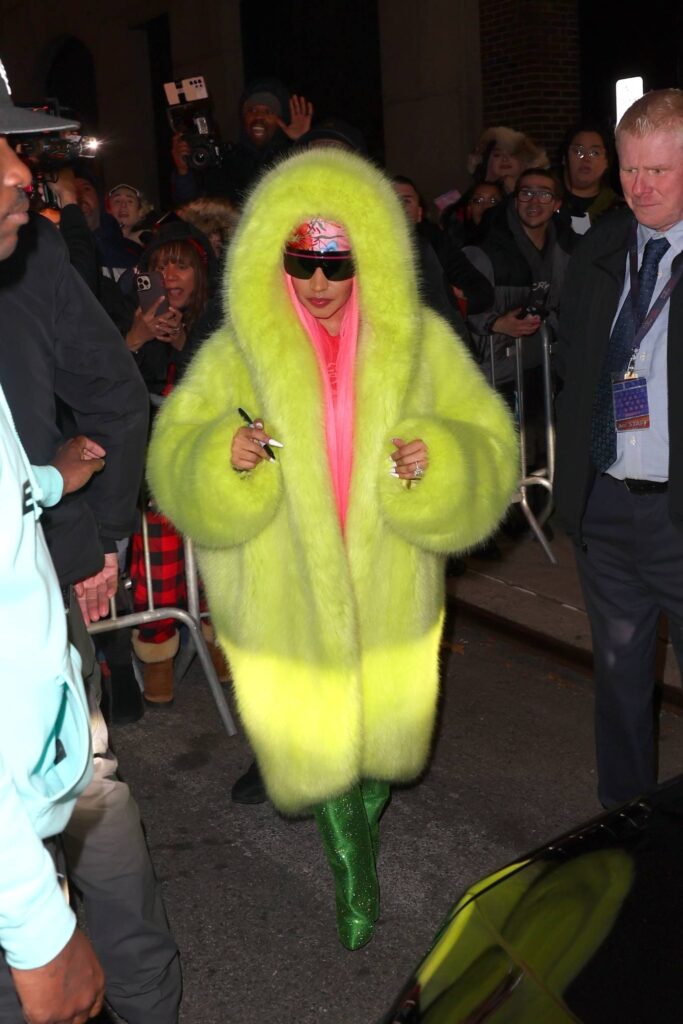 nicki minaj seen after the late show with stephen colbert in new york 17