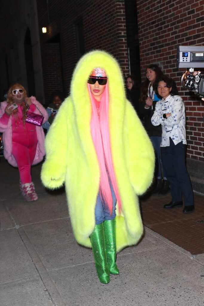 nicki minaj seen after the late show with stephen colbert in new york 43