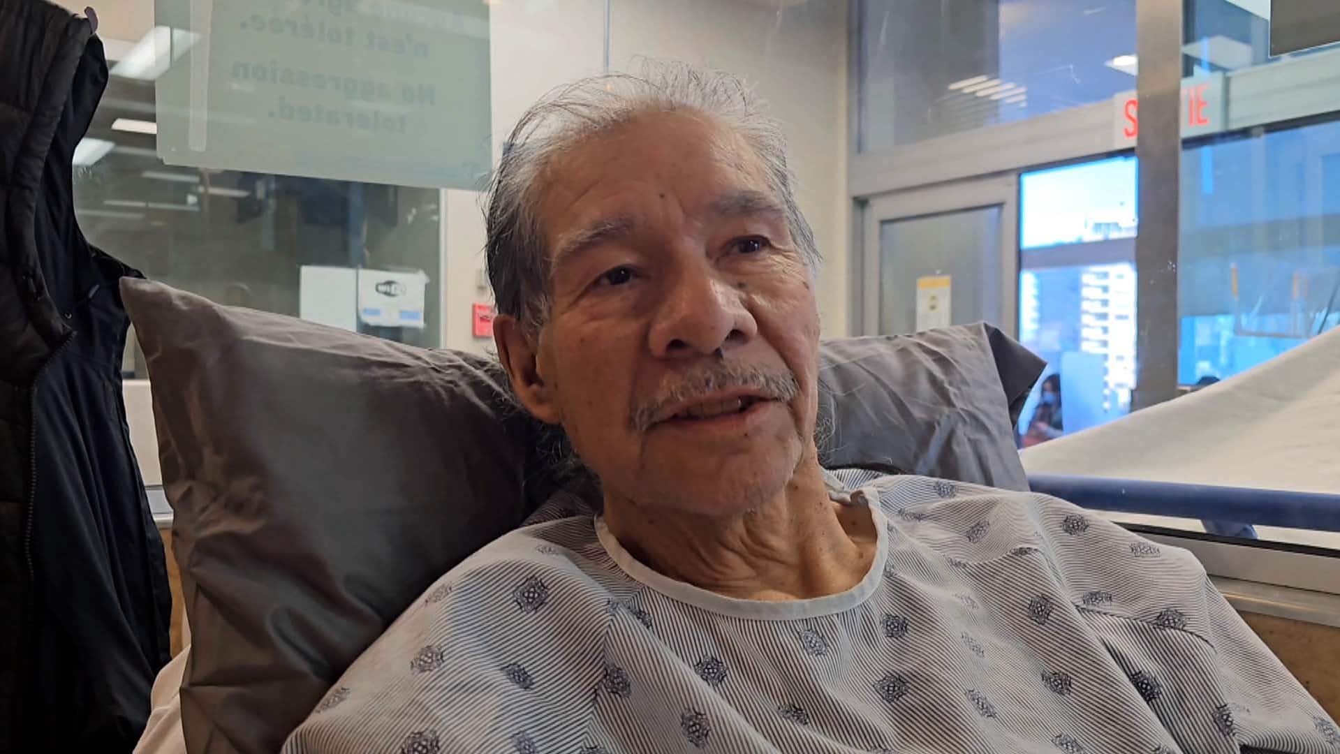 former cree grand chief spends 4 days in an er hallway after travelling to montreal for health care