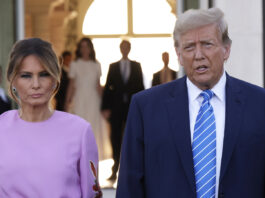 Melania Is Missing On Trump's First Day In Court (But Her Clone Margo Martin Is By His Side)