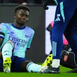 Arsenal lose Bukayo Saka for ‘many weeks’ with hamstring injury