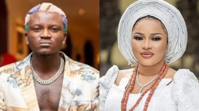'Don't kill me as you killed Alaafin' - Portable chases Queen Dami from his house [VIDEO]