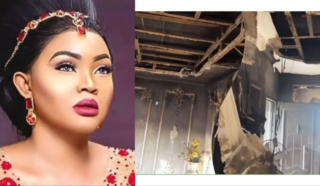Fire Destroys Mercy Aigbe’s Home in Lagos: Actress Expresses Gratitude for her Safety 1 Fire guts Mercy Aigbe’s house