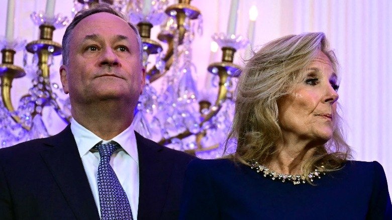 Jill Biden's Icy Behavior With Kamala Harris' Husband Says It All About Their Feud