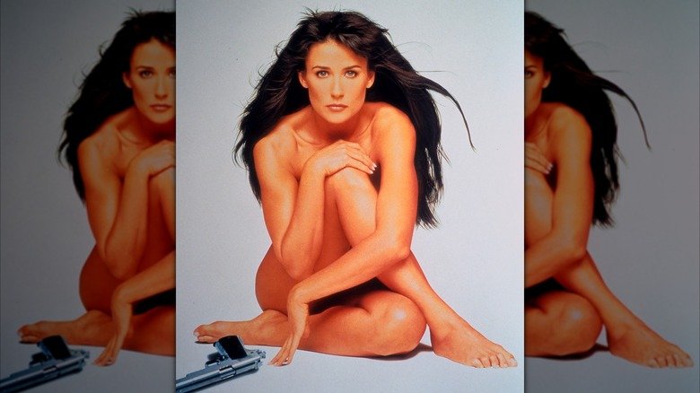 The Transformation of Demi Moore from Teenager to 62 Years Old 7 Demi Moore in poster for Striptease