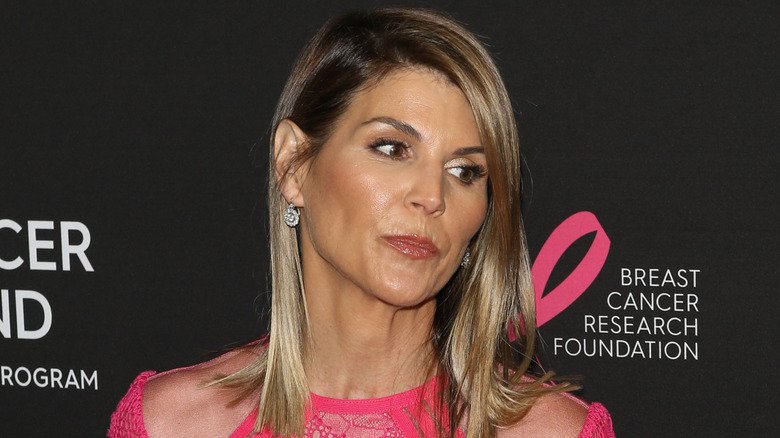 Lori Loughlin in a Hot Pink Dress