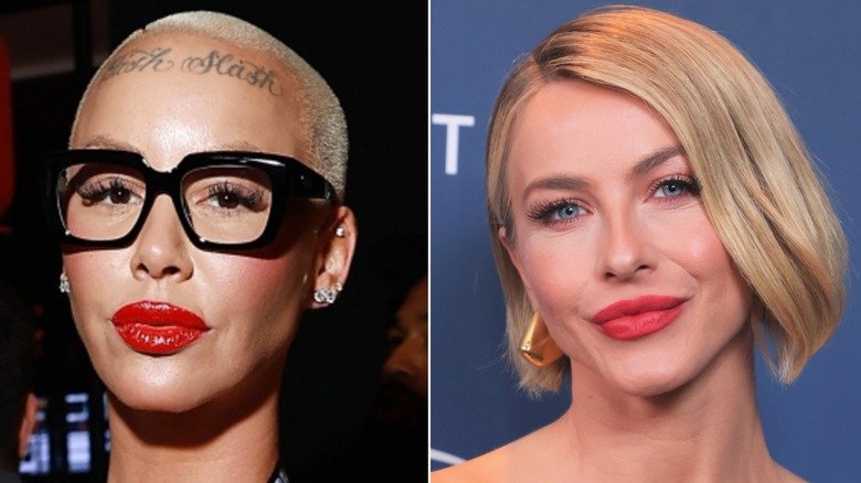 Celebs Who Can't Stand Julianne Hough 3 Split image of Amber Rose and Julianne Hough