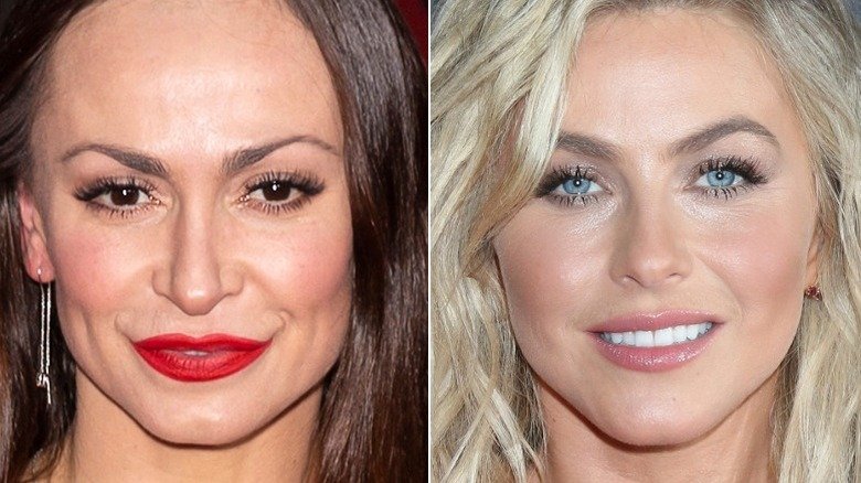 Celebs Who Can't Stand Julianne Hough 5 Split image of Karina Smirnoff and Julianne Hough