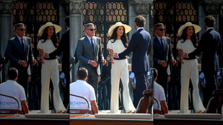 Amal Clooney's Outrageously Expensive Outfits 130 George and Amal Clooney during their civil wedding in Italy