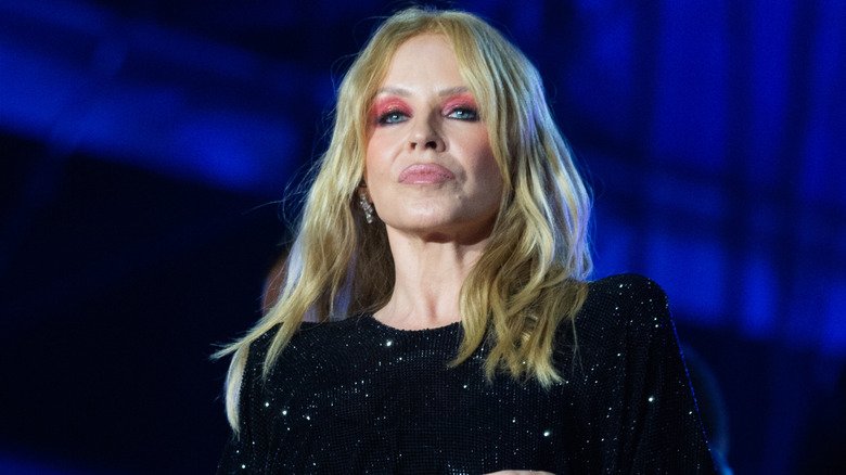 Kylie Minogue performing onstage