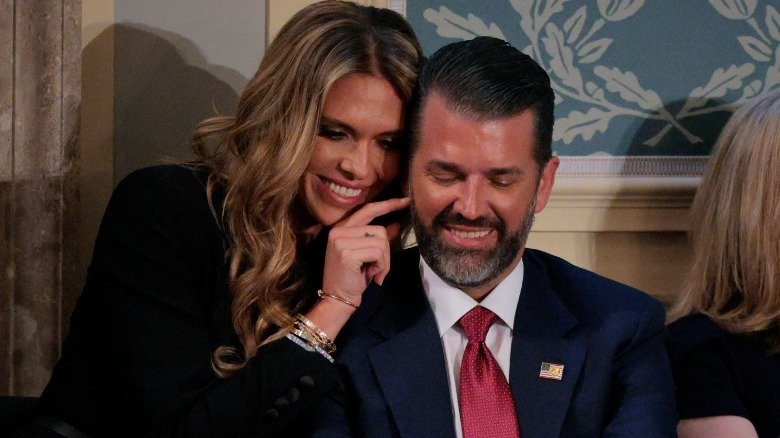 Bettina Anderson and Donald Trump Jr. cozy up during Donald Trump speech to congress