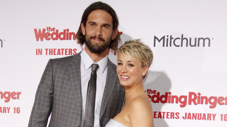 Kaley Cuoco's Tragic Story 4 Kaley Cuoco and Ryan Sweeting on a red carpet
