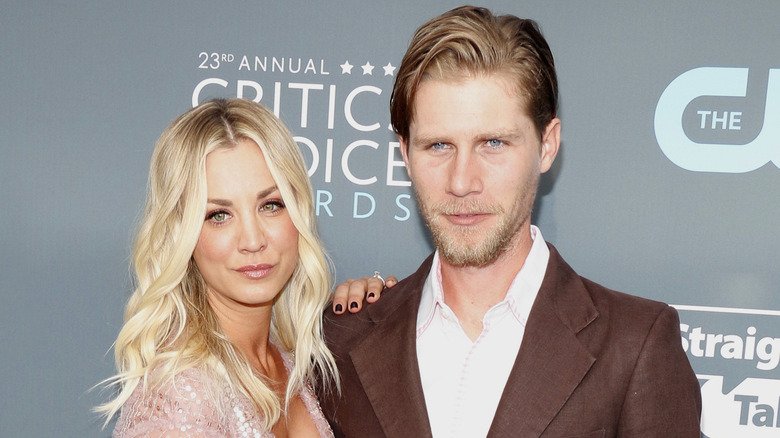 Kaley Cuoco's Tragic Story 5 Kaley Cuoco and Karl Cook on a red carpet