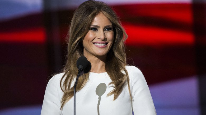 Melania Trump, smiling