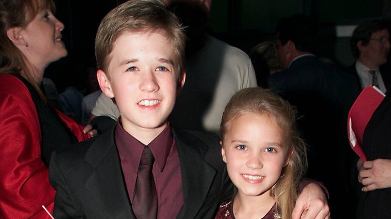 Haley Joel and Emily Osment at the A.I. pre-party premiere in 2001