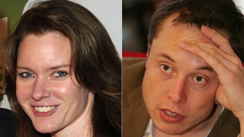 Side-by-side of Justine and Elon Musk
