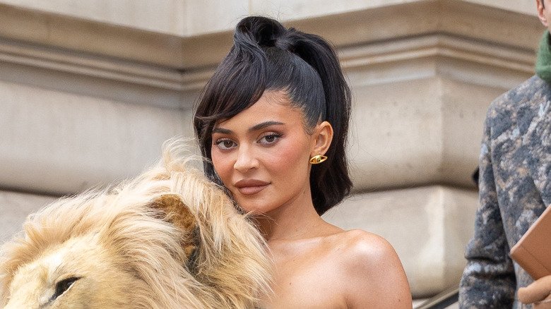 Kylie Jenner wearing a ponytail