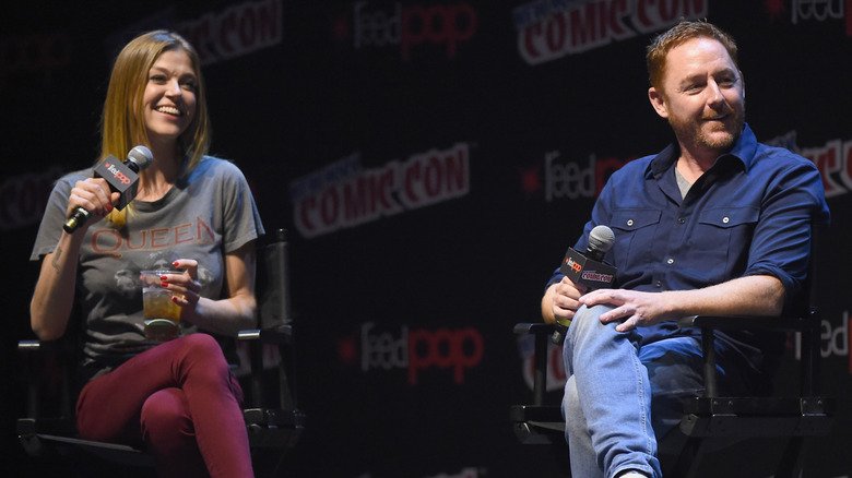 Adrianne Palicki and Scott Grimes at 2017 New York Comic Con