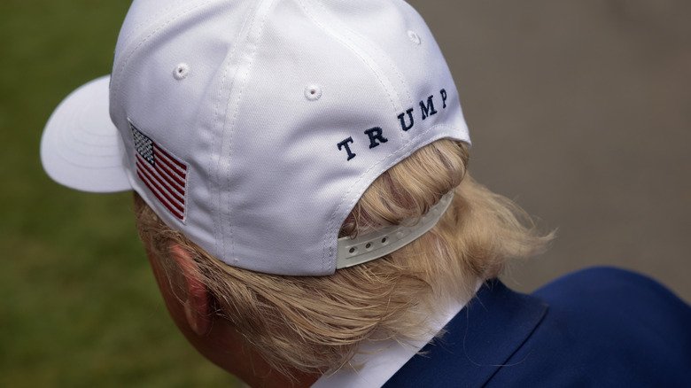 Donald Trump wearing a hat