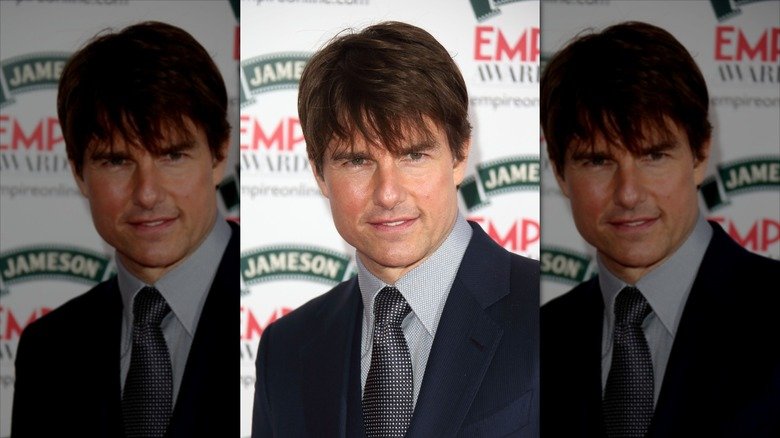 Tom Cruise looking unusually puffy