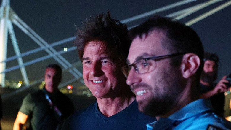 Tom Cruise posing for a photo