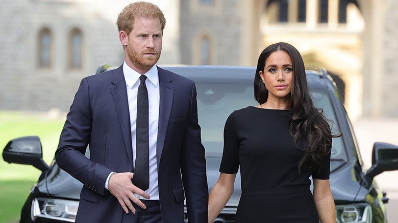 The Meghan Markle Rumors That Just Won't Quit 10 Prince Harry and Meghan Markle in black at Queen Elizabeth's funeral