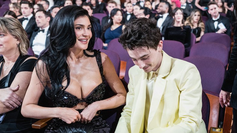 Kylie Jenner and Timothee Chalamet at the Academy Awards in 2025