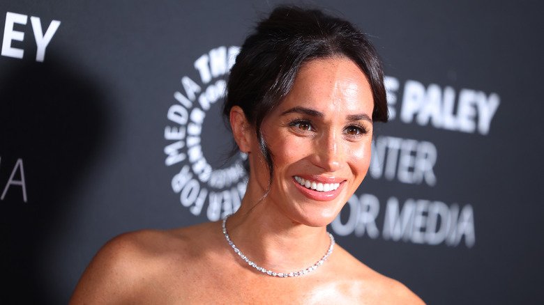 Meghan Markle smiling at the Paley Center