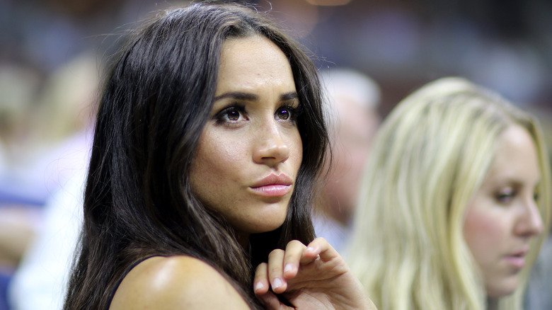 Meghan Markle pouting in 2016