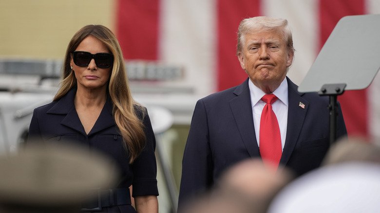 Rumors Trump Couldn't Shake. 130 Melania Trump and Donald Trump on 9/11 in front of the U.S. flag