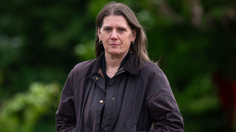 Mary Trump in a dark jacket in Wales