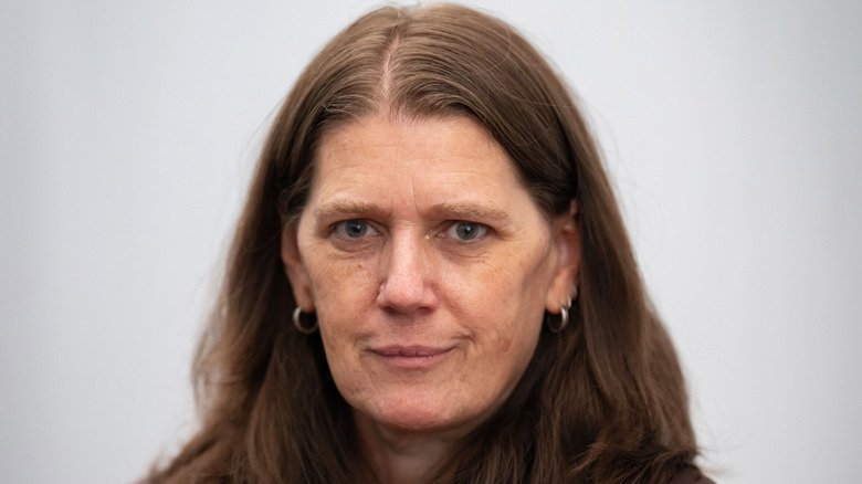 Mary L. Trump poses at the Hay Festival in Wales