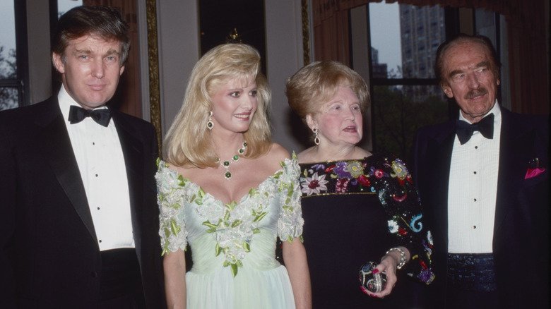 Donald Trump with his parents and Ivana Trump in 1987