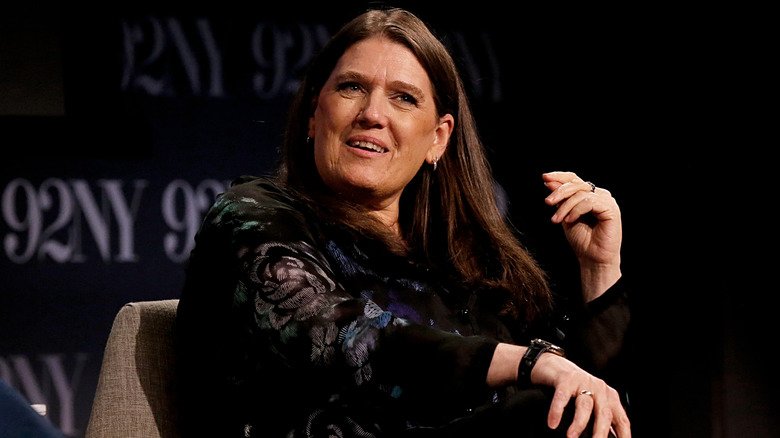 Mary L. Trump sitting and speaking at 92NY