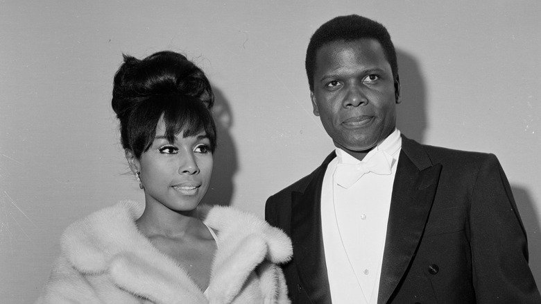 Diahann Carroll and Sidney Poitier at The 36th Academy Awards