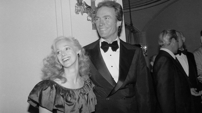 Sondra Locke and Clint Eastwood smiling