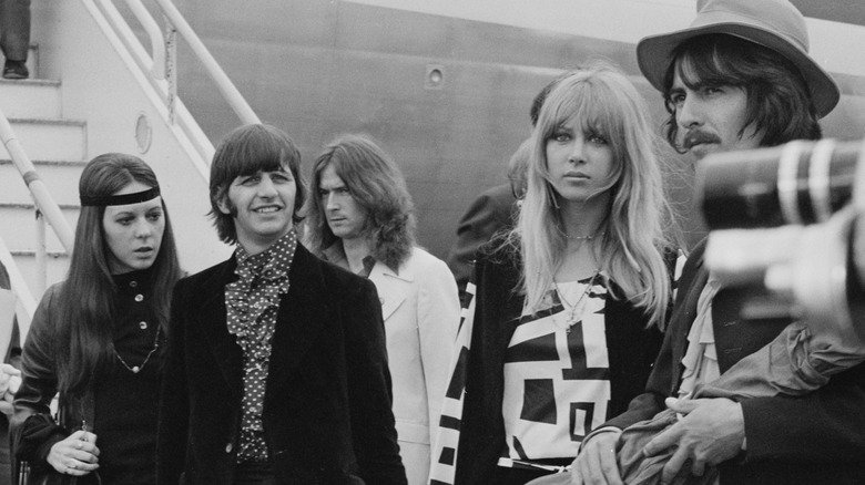 George Harrison and Ringo Starr with wives