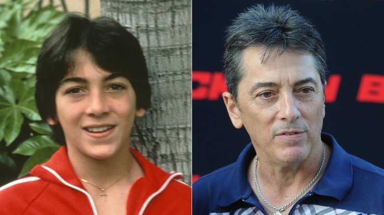 Scott Baio younger, left, and older, right