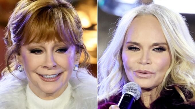 Reba McEntire & Kristin Chenoweth's Tuned-Up Faces Are Shinier Than The Rockefeller Tree