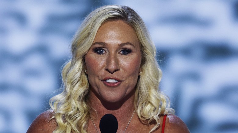 Marjorie Taylor Greene speaking at the RNC