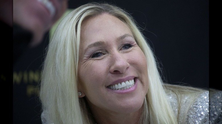 Marjorie Taylor Greene smiling