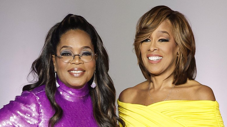 Oprah Winfrey and Gayle King pose in 2023