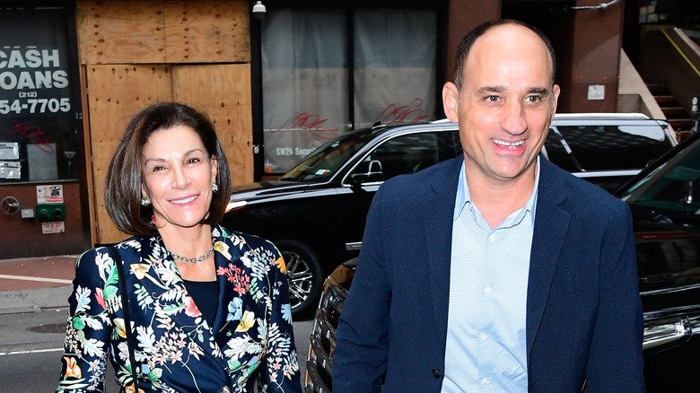 The Other Side of Hilary Farr: When Nice Gets a Little Sharp 3 Hilary Farr and David Visentin are seen walking outside the Today show