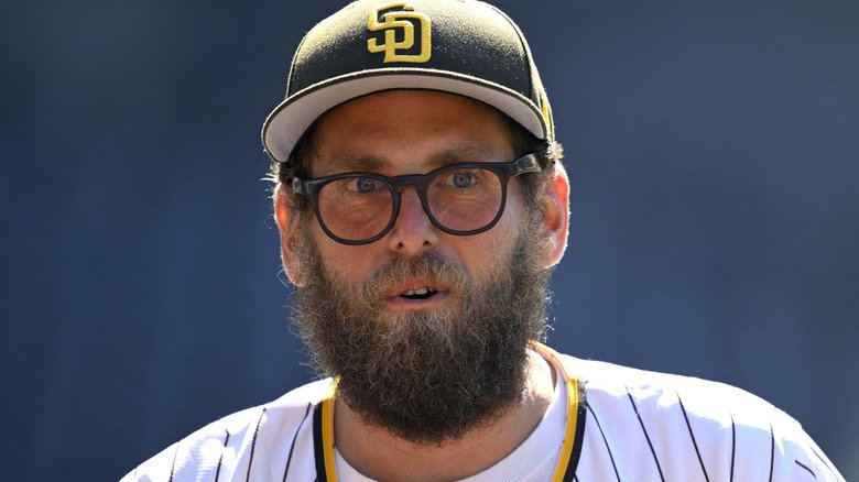 Actor Jonah Hill at the Padres game