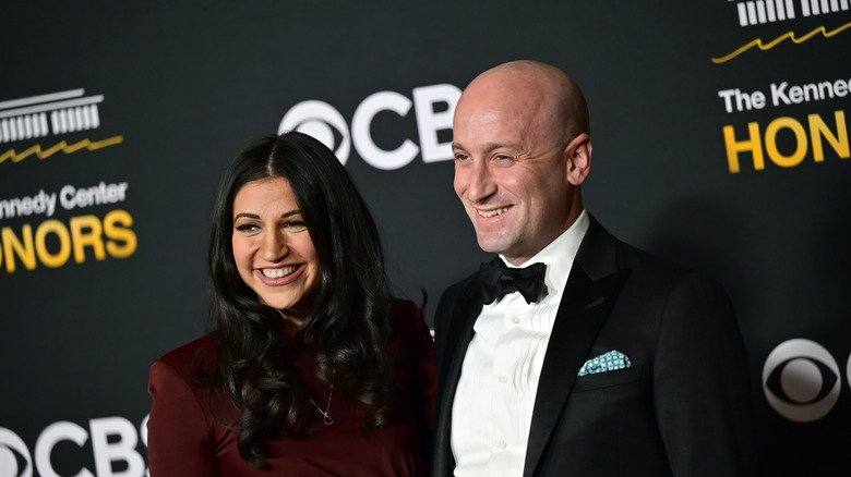 Katie Miller's Makeup Is Always A Muddy Disaster 129 Katie Miller and her husband Stephen Miller at an event