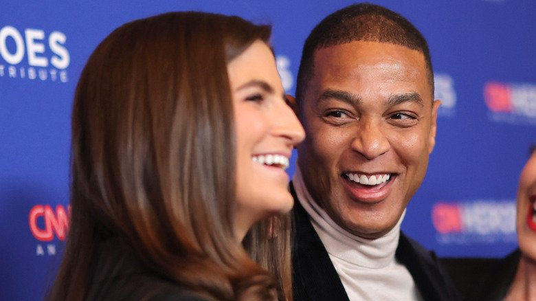 Don Lemon and Kaitlan Collins laughing together on the red carpet in 2022