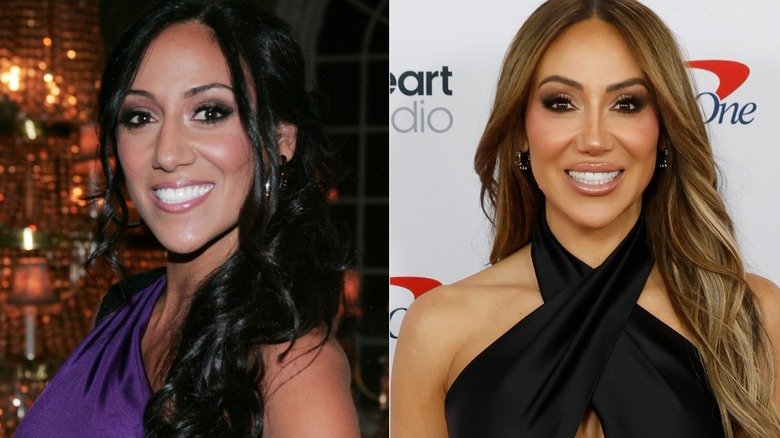 Side-by-side images of Melissa Gorga posing for a photo
