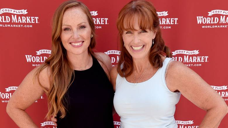 Mina Starsiak Hawk posing with her mom