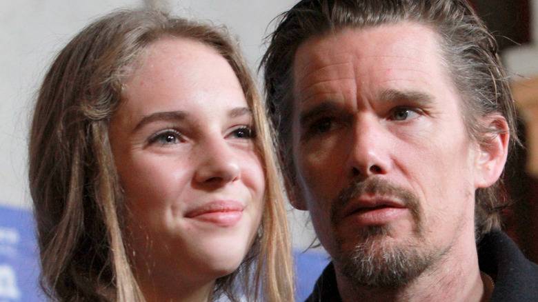 Ethan Hawke and Maya Hawke attend the Santa Barbara International Film Festival in 2014