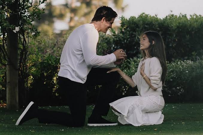Madison Beer and Justin Herbert d